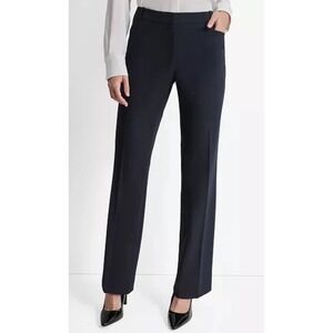 DKNY Sullivan St. Slash Pocket Fit and Flare Leg Black Dress Pants Women 12P NWT